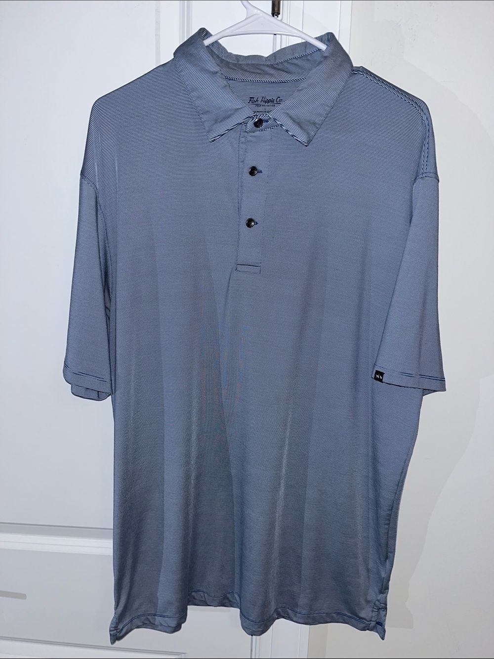 Fish Hippie SOFT Poly Spandex Short Sleeve Golf Polo Shirt L men’s Performance